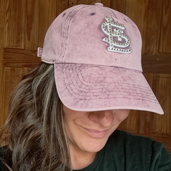 STL Cardinals baseball hat 🩷 pink acid wash faux diamond crystals - Picture 10 of 10